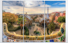 Load image into Gallery viewer, Park Guell wall art home decor canvas print 3 pieces