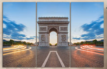 Charger l&#39;image dans la galerie, Arc de Triomphe Paris France Wall Art Canvas triptych