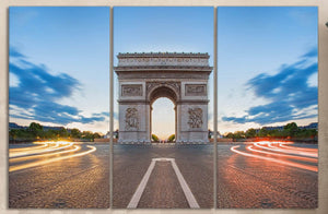 Arc de Triomphe Paris France Wall Art Canvas triptych