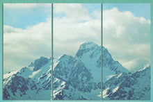 Carica l&#39;immagine nel visualizzatore di Gallery, Winter Mountains with Snow Vintage Filter Leather Print, Made in Italy!