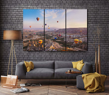 Charger l&#39;image dans la galerie, Hot Air Balloons over Cappadocia, Turkey Leather Print/Large Wall Art/Large Cappadocia Print/Made in Italy/Better than Canvas!