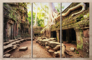 Angkor Wat Cambodia, Ta Prohm Khmer Buddhist Temple multi panel print