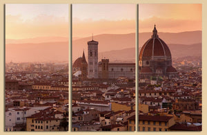 Florence Dome Canvas Eco Leather Print, Made in Italy!