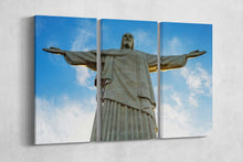 Load image into Gallery viewer, Christ the Redeemer Brazil Canvas Eco Leather Print, Made in Italy!