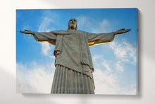 Charger l&#39;image dans la galerie, Christ the Redeemer Brazil Canvas Eco Leather Print, Made in Italy!