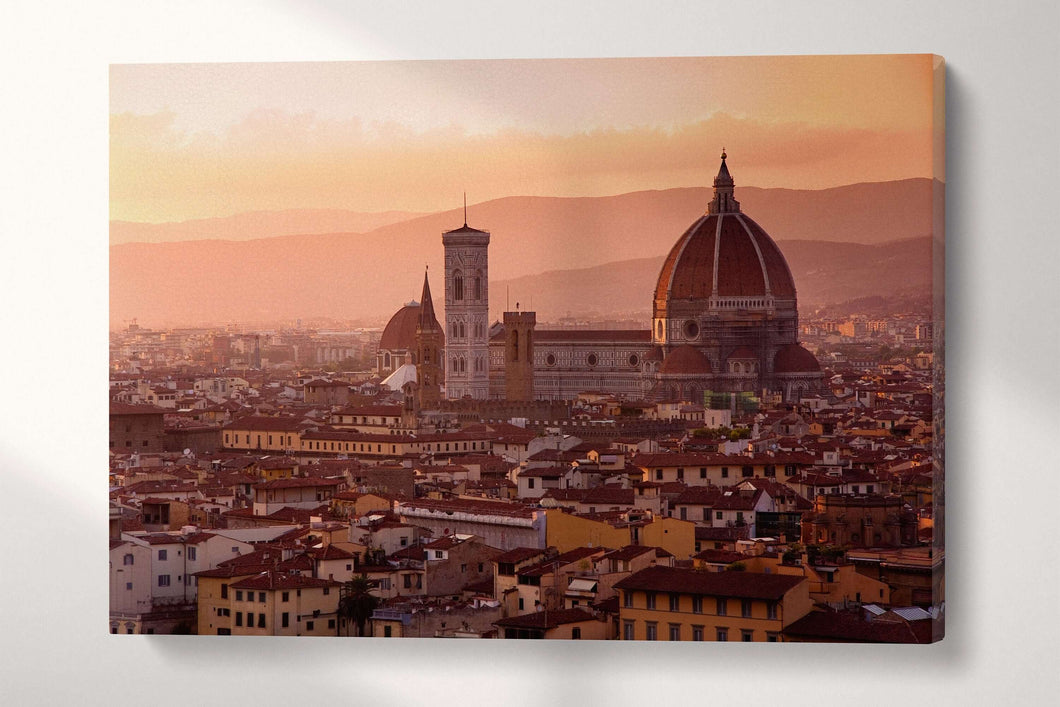 Florence Dome Canvas Eco Leather Print, Made in Italy!