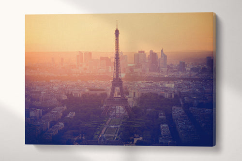 3 Panel Tour Eiffel Vintage Filter Framed Canvas Leather Print