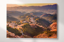 Load image into Gallery viewer, Yoshinoyama Japan cherry blossom in spring wall art canvas
