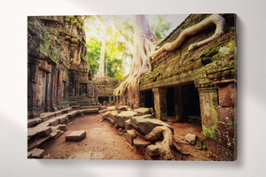 Angkor Wat Cambodia, Ta Prohm Khmer Buddhist Temple canvas print