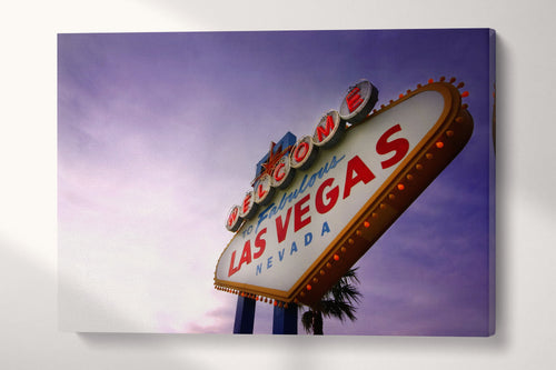 Welcome to Fabulous Las Vegas sign wall art canvas print