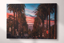 Carica l&#39;immagine nel visualizzatore di Gallery, Hollywood Sign Los Angeles Framed Canvas Leather Print