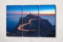 Load image into Gallery viewer, Cap de Formentor Lighthouse Maiorca Canvas Eco Leather Print, Made in Italy!