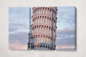 Leaning Tower of Pisa Canvas Eco Leather Print 3 Panels