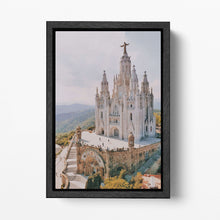 Load image into Gallery viewer, Basílica del Sagrado Corazón Tibidabo Wall Art Home Decor Canvas Eco Lather Print Black Frame