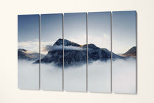 Load image into Gallery viewer, Glencoe Ballachulish UK Snow Mountains Canvas Eco Leather Print 5 Panels