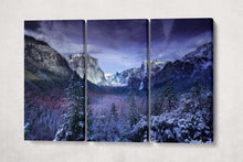 Charger l&#39;image dans la galerie, Tuolumne Meadows Half Dome Glacier Point Yosemite National Park Canvas Wall Art Eco Leather Print 3 Panels