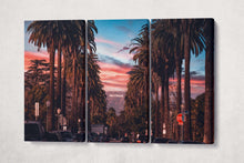 Carica l&#39;immagine nel visualizzatore di Gallery, Hollywood Sign Los Angeles Framed Canvas Leather Print