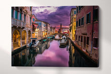 Load image into Gallery viewer, Venice Grand Canal at Dawn Canvas Eco Leather Print