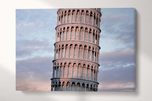 Leaning Tower of Pisa Canvas Eco Leather Print