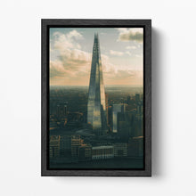 Load image into Gallery viewer, The Shard London Wall Art Home Decor Canvas Eco Leather Print Black Frame