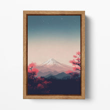 Load image into Gallery viewer, Fuji&#39;s Tranquil Bloom Canvas Japan Wall Art Eco Leather Print Wood Frame