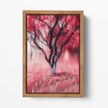 Load image into Gallery viewer, Red Tree Artwork Wall Art Home Decor Eco Leather Canvas Print Wood Frame