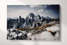 Laden Sie das Bild in den Galerie-Viewer, Cadini Di Misurina Dolomites Italy Mountains Wall Art Canvas Eco Leather Print