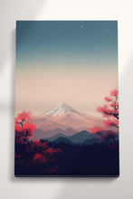 Charger l&#39;image dans la galerie, Fuji&#39;s Tranquil Bloom Canvas Japan Wall Art Eco Leather Print