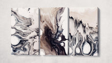 Carica l&#39;immagine nel visualizzatore di Gallery, 3 Panel Abstract Coffee Artwork Leather Print