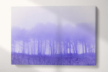 Carica l&#39;immagine nel visualizzatore di Gallery, Purple Trees in The Fog Canvas Wall Art Home Decor Eco Vegan Leather Print