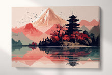 Laden Sie das Bild in den Galerie-Viewer, Red Japan Artwork Wall Art Canvas
